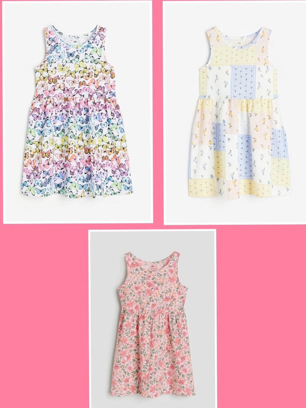 H&M girls 3 pc dress bundle sz 6x/7